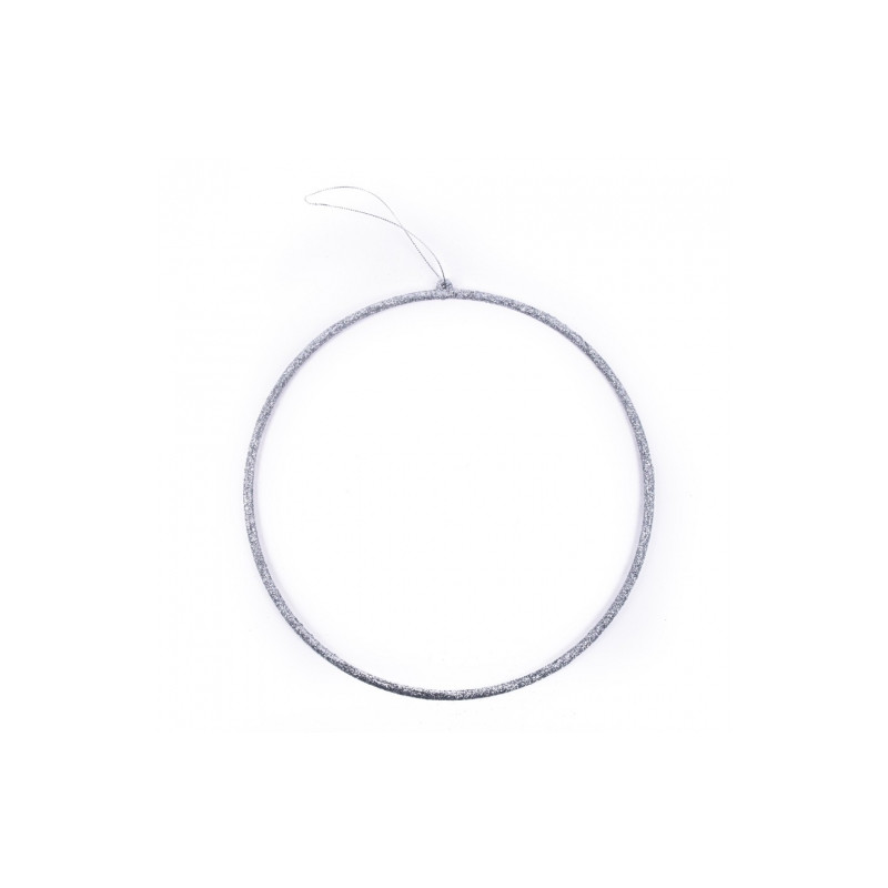 DP Craft glitter ring with hanger 25cm silver