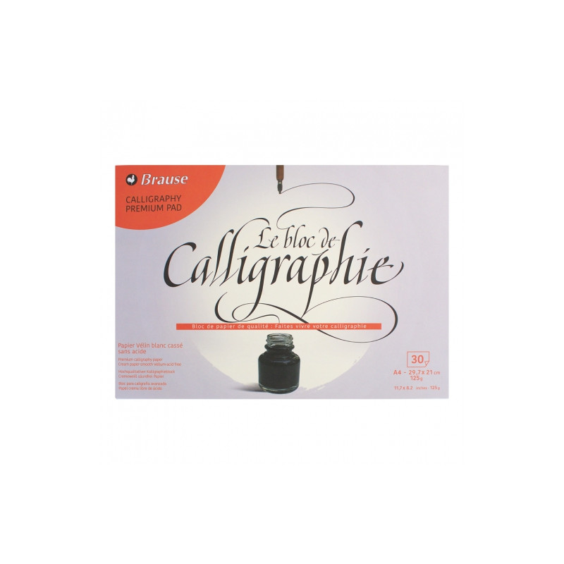 Brause calligraphy pad A4 30ark 125g cream