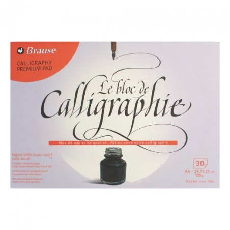 Brause calligraphy pad A4 30ark 125g cream