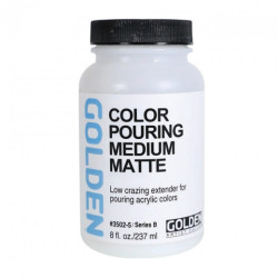 Golden color pouring medium matte for acrylic paints
