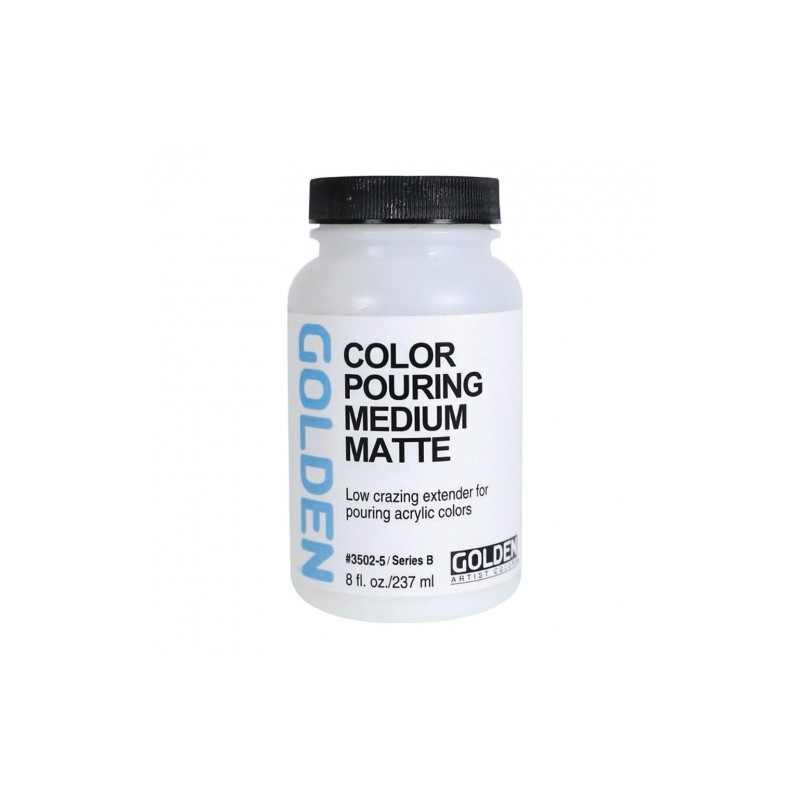 Golden color pouring medium matte for acrylic paints