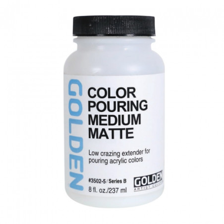 Golden color pouring medium matte for acrylic paints