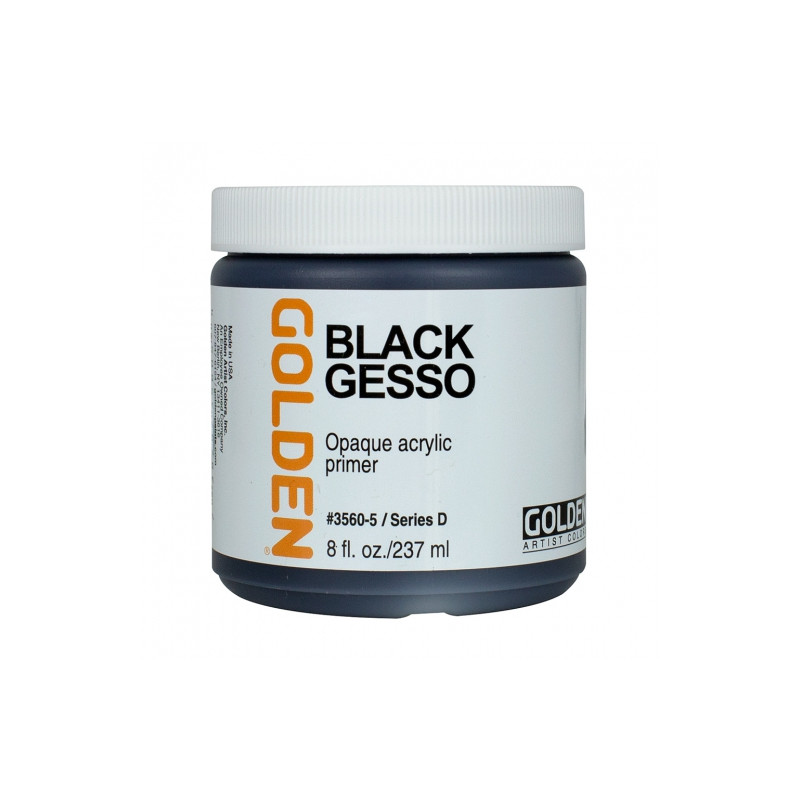 Golden black gesso czarny grunt akrylowy 237ml - sklep plastyczny - sz
