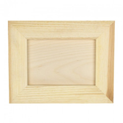 Wooden picture in a frame small raw 18x23cm