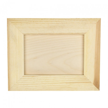 Wooden picture in a frame small raw 18x23cm
