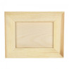 Wooden picture in a frame small raw 18x23cm