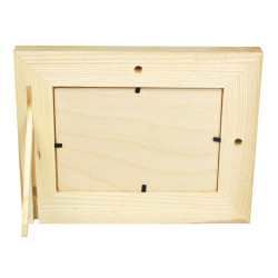 Wooden picture in a frame small raw 18x23cm