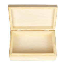 Wooden rectangular box 12x7x18.5 cm