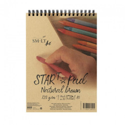 Blok SM-LT art start pad natural brown 125g 20ark A5 spiral