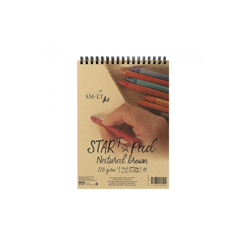 Blok SM-LT art start pad natural brown 125g 20ark A5 spiral