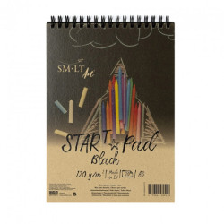 Blok SM-LT art start pad black 120g 20ark A5 spiral