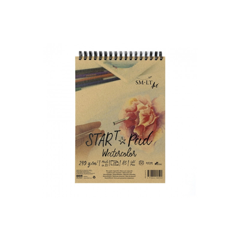 Blok SM-LT art start pad watercolor 240g 20ark A5 spiral