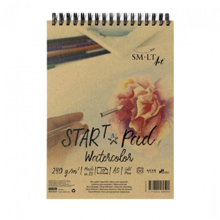 Blok SM-LT art start pad watercolor 240g 20ark A5 spirala - sklep plas
