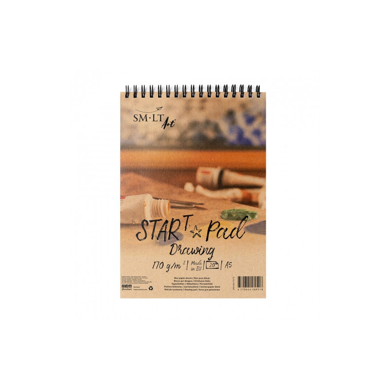 Blok SM-LT art start pad drawing 170g 20ark A5 spirala - sklep plastyc