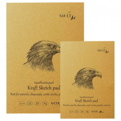 SM-LT kraft sketch blok klejony 90g 60ark - sklep plastyczny - szał dl