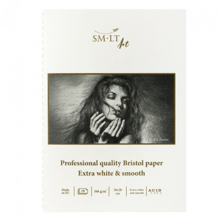 SM-LT art block bristol pad 308g 10ark 20x28cm - art store - sha