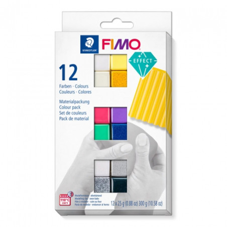 Fimo modelling clay effect 12 blocks x25g