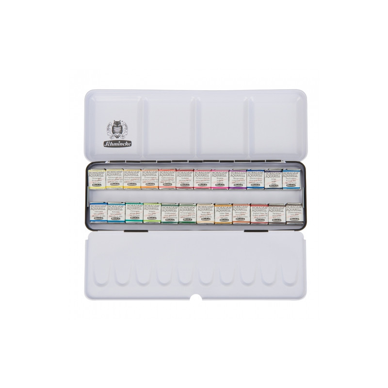 Schmincke horadam aquarell set of 24 half-pan metal box