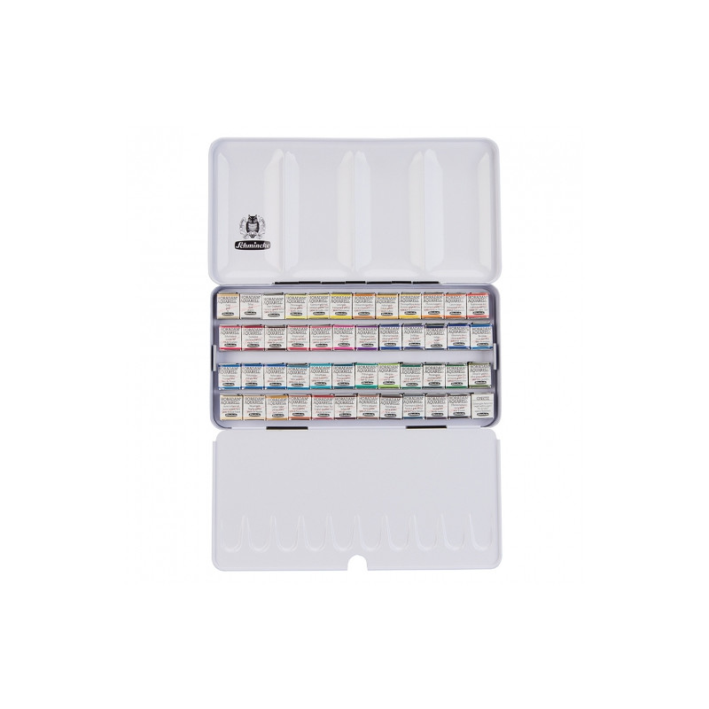 Schmincke horadam aquarell set of 48 half-pan metal box