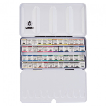 Schmincke horadam aquarell set of 48 half-pan metal box