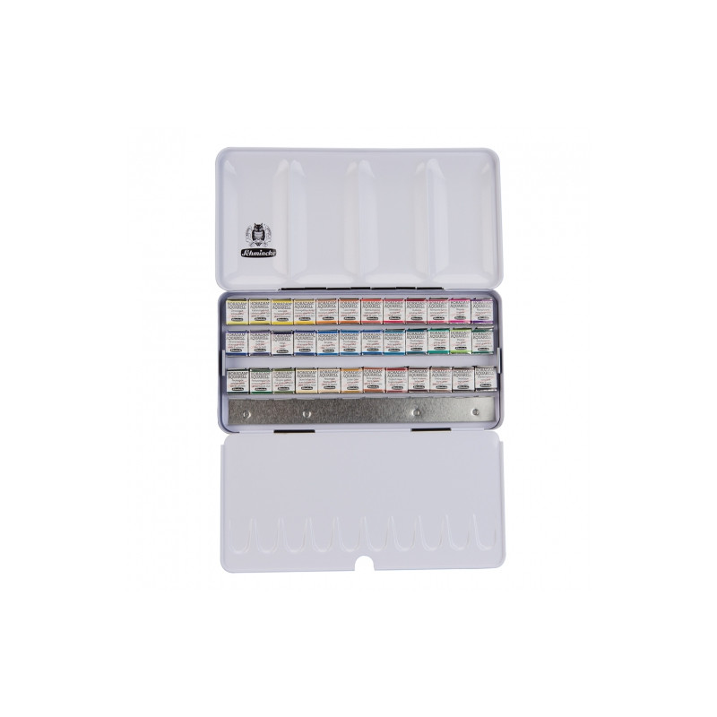 Schmincke horadam aquarell set of 36 half-pan metal box