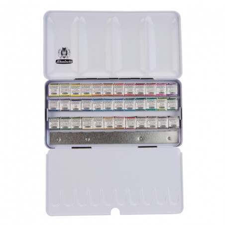 Schmincke horadam aquarell set of 36 half-pan metal box