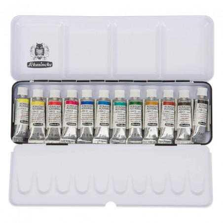 Schmincke horadam aquarell set 12x5ml metal box