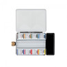 Schmincke horadam aquarell set of 8 half-pans metal box with water con