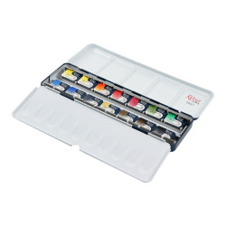 Rosa Gallery classic set of 14 watercolors in a metal cube box