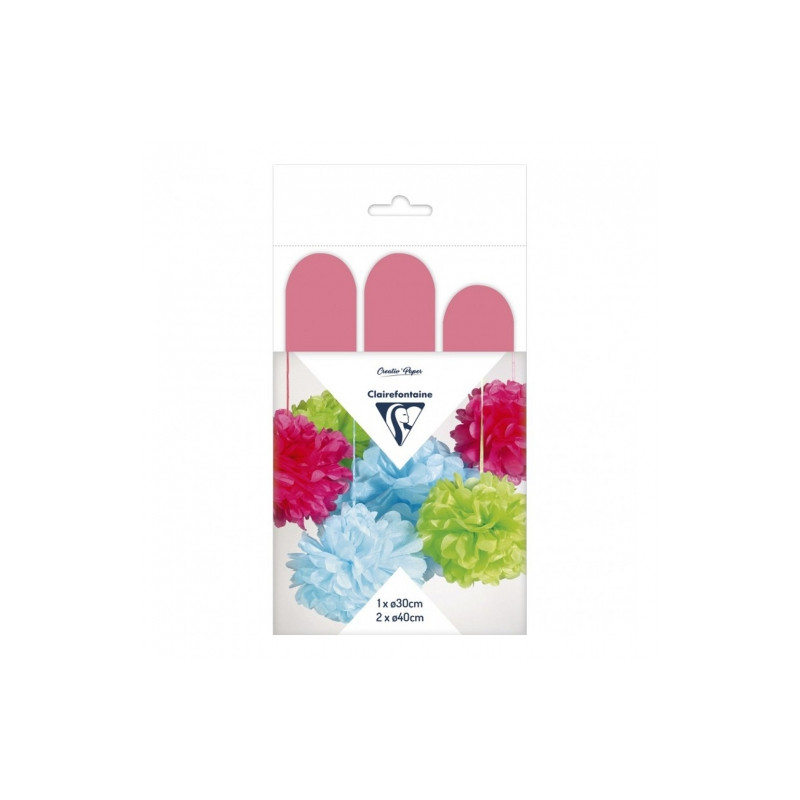 Clairefontaine tissue pompoms