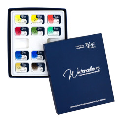 Rosa Gallery classic set of 12 watercolors in a cube, cardboard packag