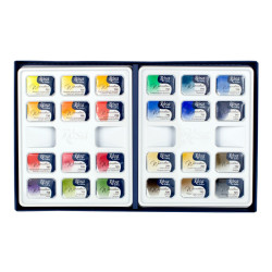 Rosa Gallery classic set of 24 watercolors in a cube, cardboard packag