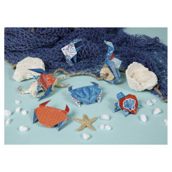 Clairefontaine origami marine fauna 10x10cm, 15x15cm, 20x20cm 70g 60 s