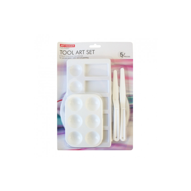 Art rangers 3 palette and 2 painting knives set 5pcs