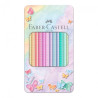 Faber-Castell kredki ołówkowe sparkle 12 pastelowych kolorów metalowe