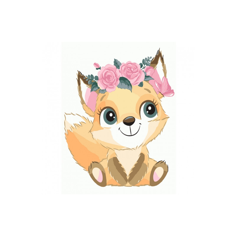 Brushme painting by numbers kids 30x40cm fox