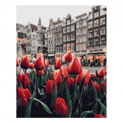 Brushme painting by numbers  40x50cm 24 col Amsterdam's tulips