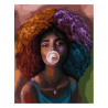 Brushme painting by numbers  40x50cm 30 col girl with chewing gum