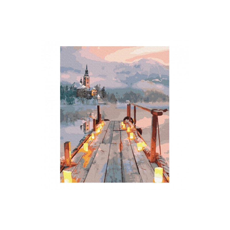Brushme painting by numbers 40x50cm 28 col winter romantic scene