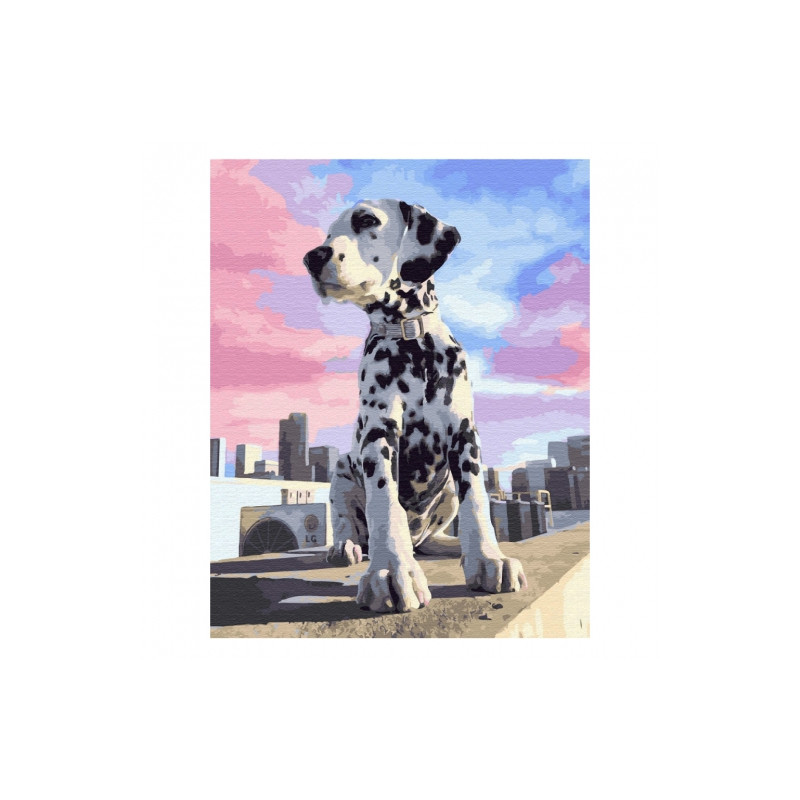 Brushme painting by numbers 40x50cm 28 col dalmatian in the city
