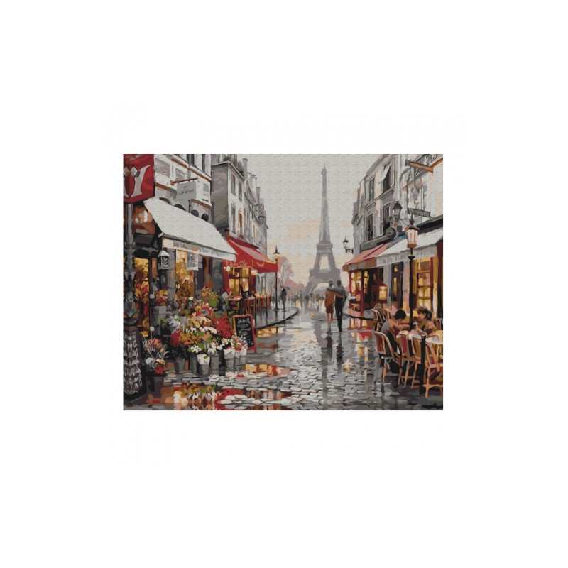 Brushme painting by numbers 40x50cm 23 col Paris after rain