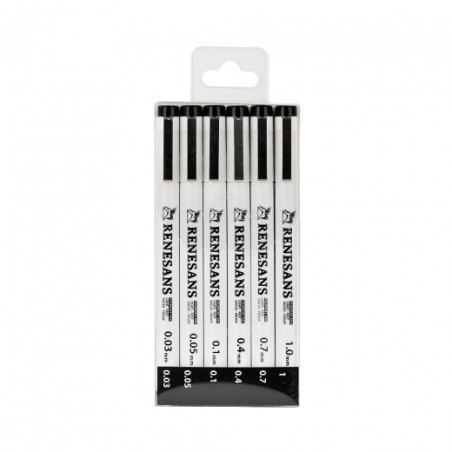 Renesans set of fineliners 6 pcs