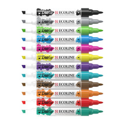 Talens ecoline duo tip basic set of 12 pens