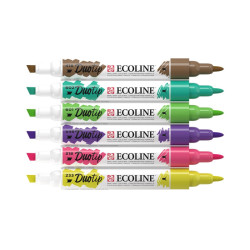 Talens ecoline duo tip botanic set of 6 pens