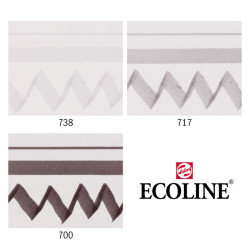 Talens ecoline duo tip black & grey set zestaw 3 pisaków - sklep plast