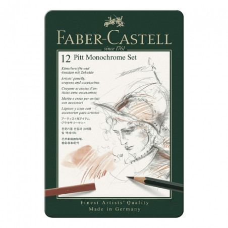 Faber-Castell pitt monochrome set of 12 pcs