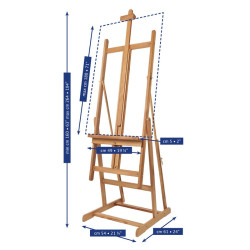 Mabef studio beech easel 8-90 degrees