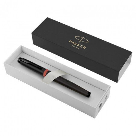 Parker IM fine flame orange ring fountain pen