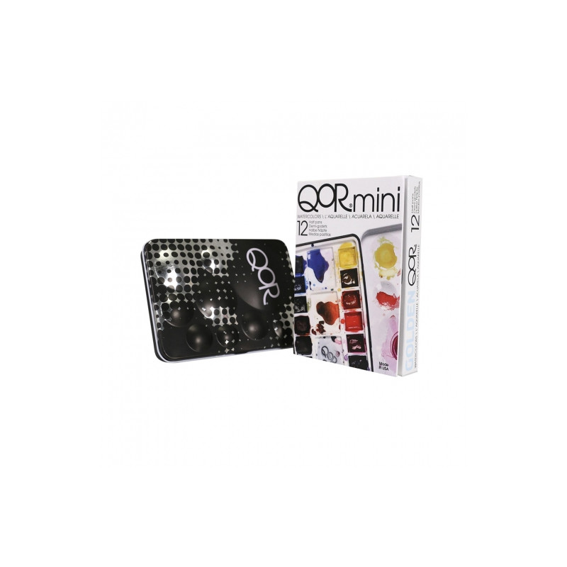 Golden QoR mini set of watercolor paints 12 semi-cubes
