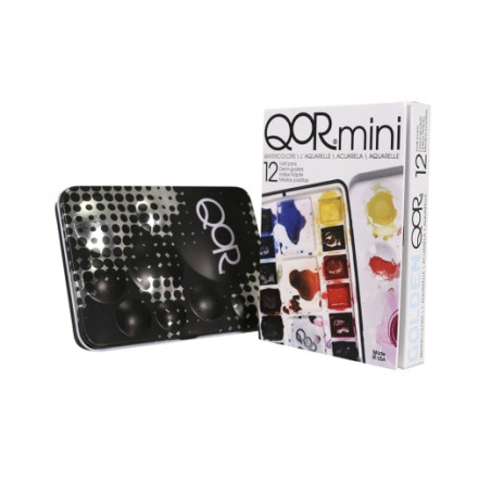 Golden QoR mini set of watercolor paints 12 semi-cubes